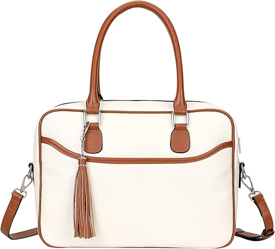 joyluxee Genuine Leather Satchel Handbags for Women Purse Top Handle Shoulder Bag