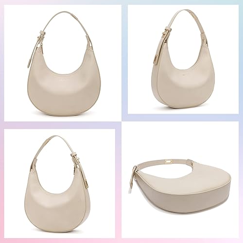 joyluxee Shoulder Bag for Women Stylish Casual Clutch Purses for Women 3 Ways Adjust Strap Hobo Handbags with Zip Closure
