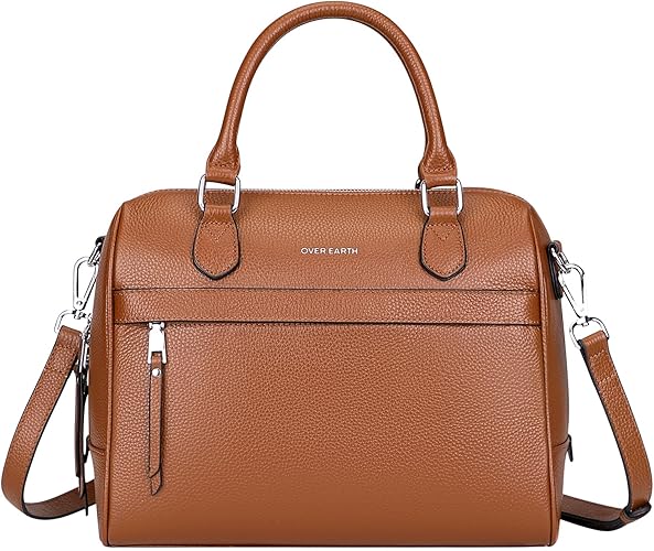 joyluxee Genuine Leather Satchel Top-Handle Handbags for Women Ladies Crossbody Bag