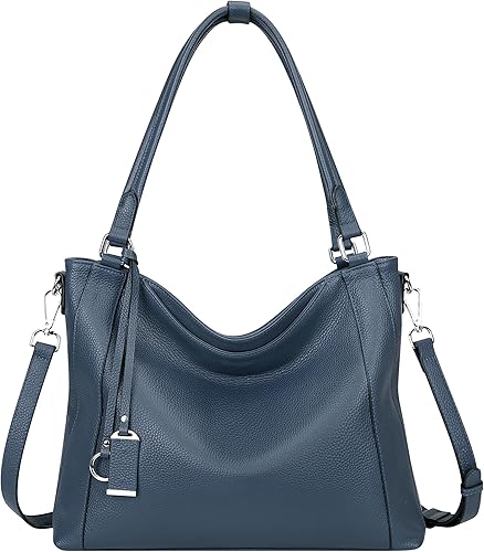 joyluxee Genuine Leather Purses for Women Large Hobo Bags Lady Shoulder Handbags with Detachable Strap