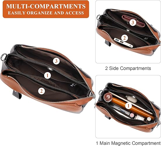 joyluxee Genuine Leather Crossbody Bags for Women Small Hobo Handbags Shoulder Purses with 2 Detachable Straps 4.4 4.4 out of 5 stars   (1,330)